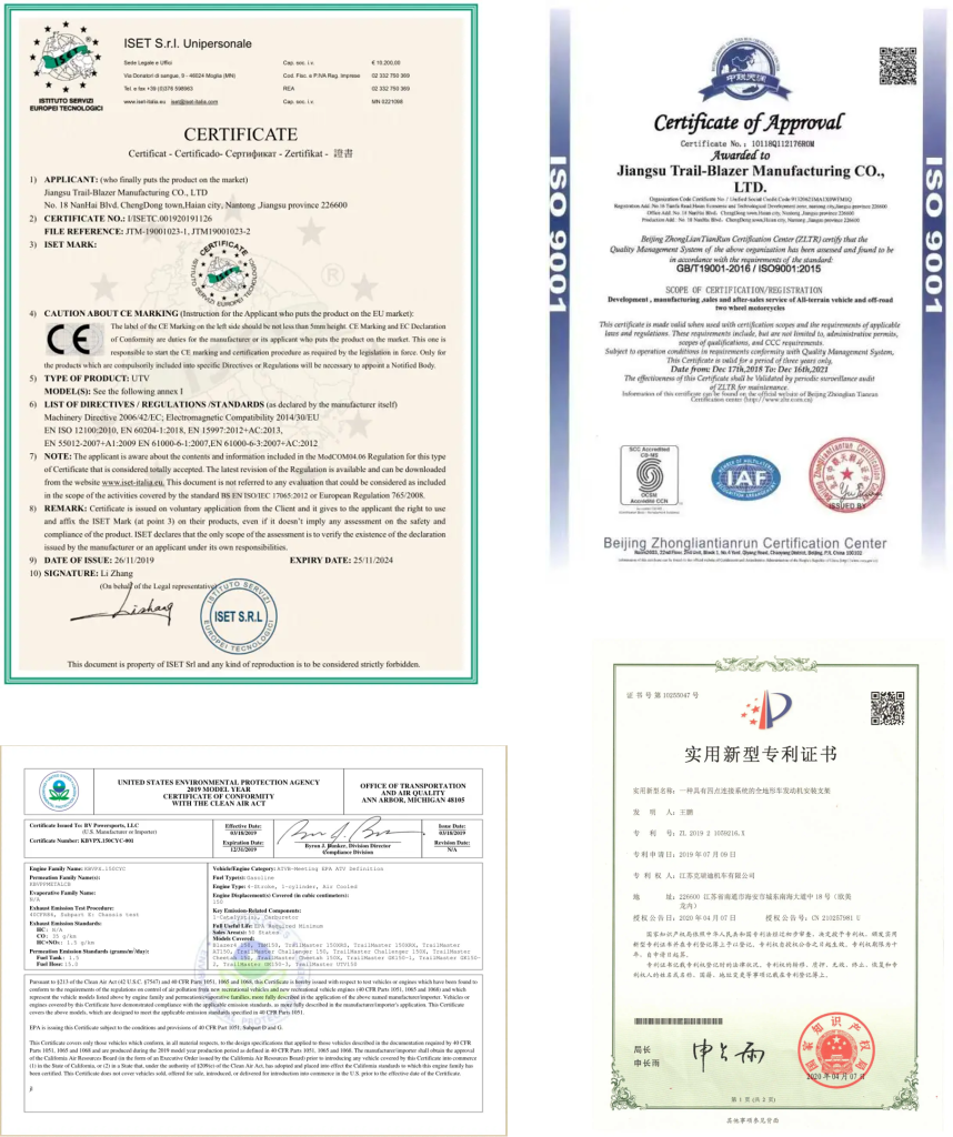 China Factory with EU certificate Buggy Manufacturer EPA Chinese Supplier Certification